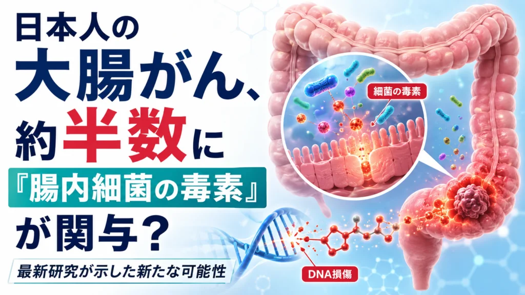大腸がんと腸内細菌の関係を示すイメージ