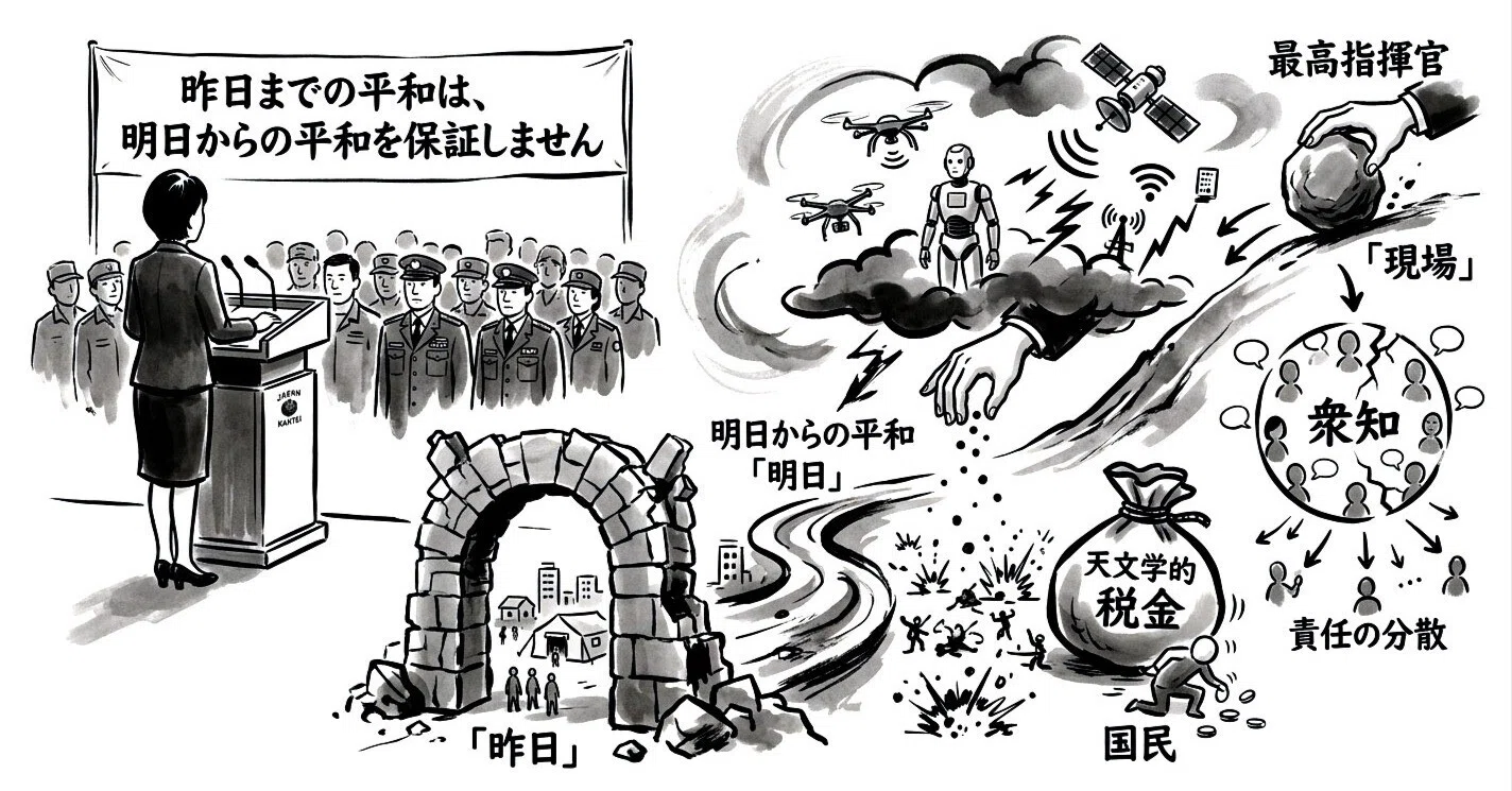 PM Takaichi: “The peace of yesterday does not guarantee the peace of tomorrow”