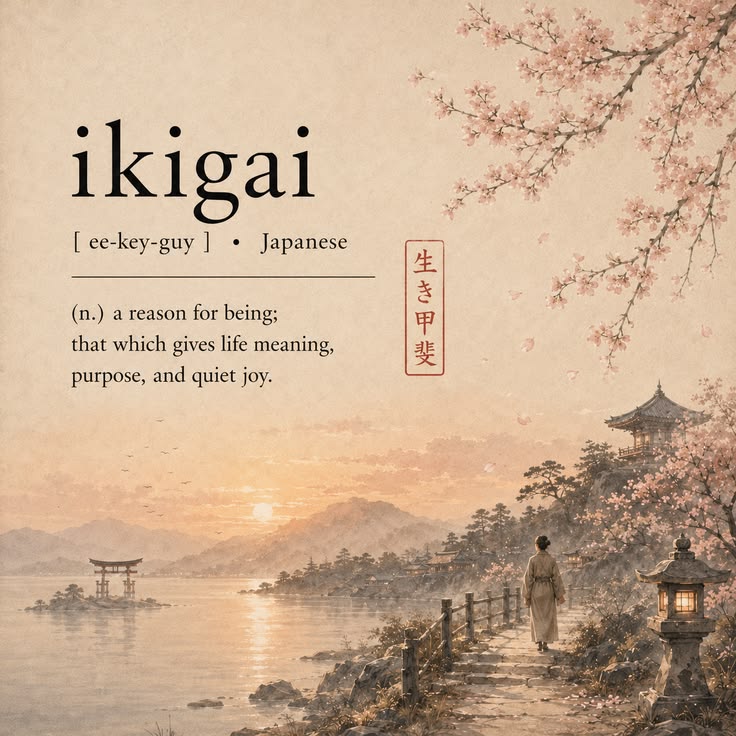 Illustration of ikigai — a reason for being